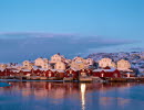 Fishing village during winter