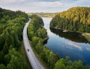 Car road in West Sweden.