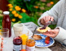 Breakfast at Lekanders Bär & Boende on the island of Tjörn