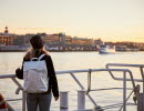 Woman in Gotheburg harbour