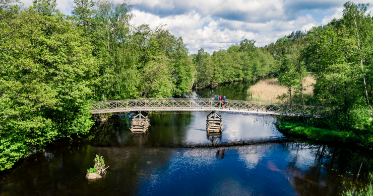 Vandrare längst med Bohusleden