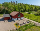 Drone image of a building.