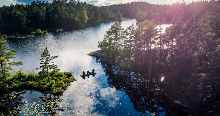 Vandrare längst med Bohusleden